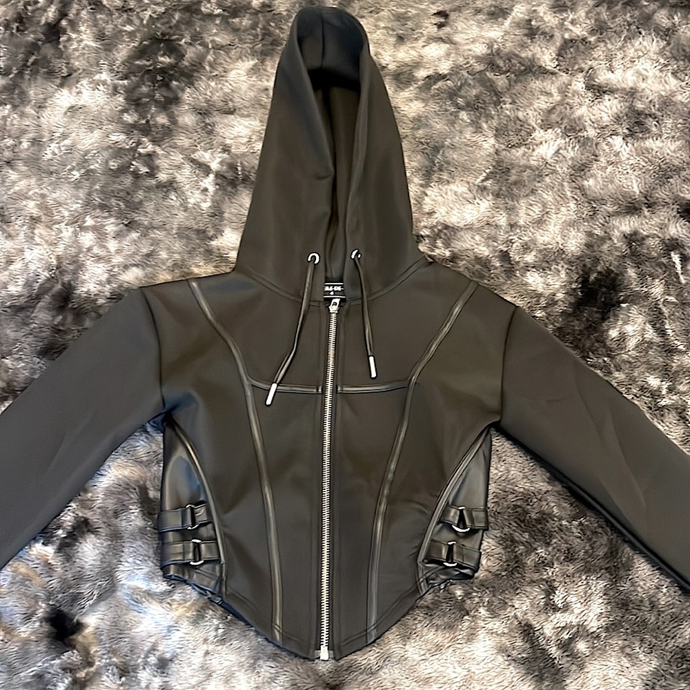 Maniere De Voir corset joggers and hoodie.